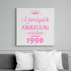 printfashion A királynők júniusban születnek - Vászonkép - Fehér (6631781)