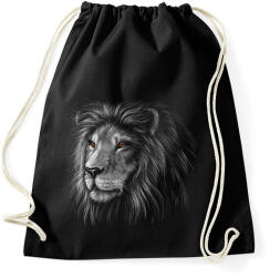 printfashion Oroszlan portré - Sportzsák, Tornazsák - Fekete (4846143)