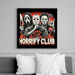 printfashion Horrify Club - Vászonkép - Fekete (16818983)