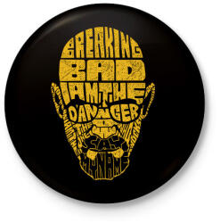 printfashion Megtörni a rosszat - Kitűző, hűtőmágnes - Fekete (3090913)