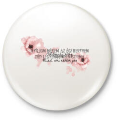 printfashion Boldogság virág - Kitűző, hűtőmágnes - Fehér (4825856)