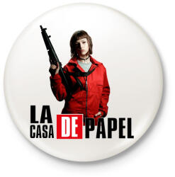 printfashion La casa de papel art - Kitűző, hűtőmágnes - Fehér (4895279)