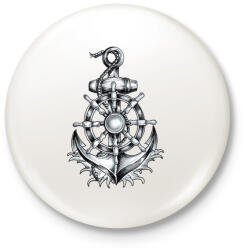 printfashion Anchor Drawing - Kitűző, hűtőmágnes - Fehér (3079095)