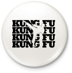 printfashion Kung fu - Kitűző, hűtőmágnes - Fehér (7570129)