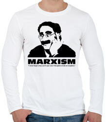 printfashion Marxism - Férfi hosszú ujjú póló - Fehér (2216672)