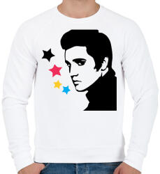 printfashion Elvis - Férfi pulóver - Fehér (15000422)