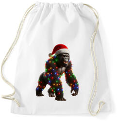 printfashion Morcos karácsonyi party gorilla - Sportzsák, Tornazsák - Fehér (15251594)