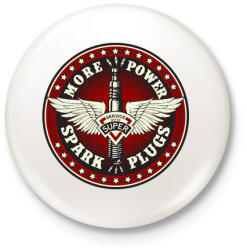 printfashion Gyújtógyertya - Kitűző, hűtőmágnes - Fehér (3074555)