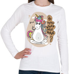printfashion Ugyan kinek kell kávé? - Női hosszú ujjú póló - Fehér (7428110)