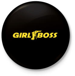 printfashion Girl Boss - Kitűző, hűtőmágnes - Fekete (3095290)