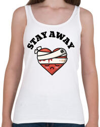 printfashion STAY AWAY - Női atléta - Fehér (11441257)