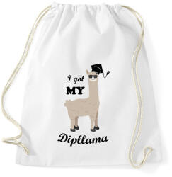 printfashion I got my dipllama - Sportzsák, Tornazsák - Fehér (6340338)