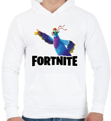 printfashion Budge - fortnite - Férfi kapucnis pulóver - Fehér (15730608)