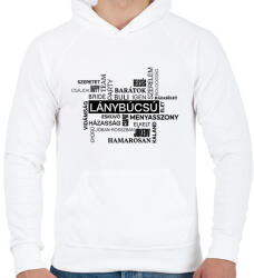 printfashion Szófelhős lánybúcsús póló - Férfi kapucnis pulóver - Fehér (13839661)