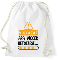 printfashion Apa viccek betöltése - Sportzsák, Tornazsák - Fehér (7129190)