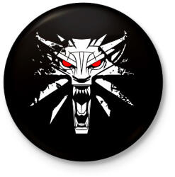 printfashion Witcher - Kitűző, hűtőmágnes - Fekete (5753158)