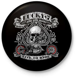 printfashion lucky7 - Kitűző, hűtőmágnes - Fekete (4873184)