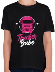 printfashion Trucker Babe - Gyerek póló - Fekete (7481566)