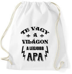 printfashion Legjobb apa - Sportzsák, Tornazsák - Fehér (2802632)