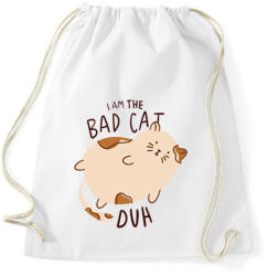 printfashion Bad Cat - Sportzsák, Tornazsák - Fehér (7648687)