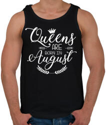 printfashion A királynők augusztusban születnek - Férfi atléta - Fekete (298209)