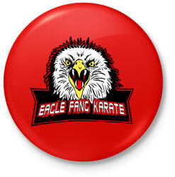 printfashion Eagle fang karate - Kitűző, hűtőmágnes - Piros (6202359)
