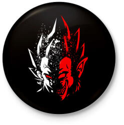 printfashion Half Supermonkey - Kitűző, hűtőmágnes - Fekete (3102585)