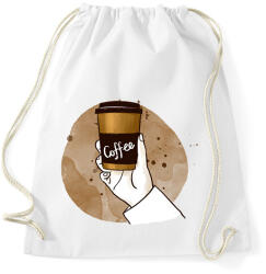 printfashion Kávé elvitelre - Sportzsák, Tornazsák - Fehér (2676062)