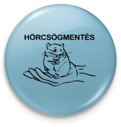 printfashion Hörcsögmentés - Kitűző, hűtőmágnes - Világoskék (13444525)