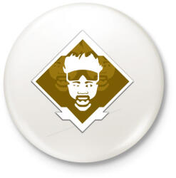 printfashion Apex Legends Mirage Jelvény(Badge) - Kitűző, hűtőmágnes - Fehér (3079364)