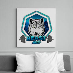 printfashion Beast Mode - Vászonkép - Fehér (6638172)