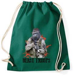 printfashion Gorilla hadsereg - Sportzsák, Tornazsák - Sötétzöld (31373)