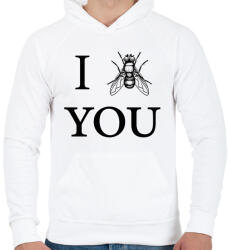 printfashion I ? you - Férfi kapucnis pulóver - Fehér (7033124)