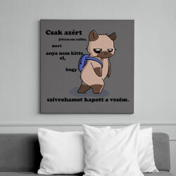 printfashion Kenny, a capybara és a suli (fekete szöveg) - Vászonkép - Sötétszürke (14656445)