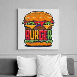 printfashion Hamburger - Vászonkép - Fehér (6619931)