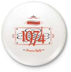 printfashion since-1974-red-black - Kitűző, hűtőmágnes - Fehér (3076520)