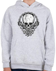 printfashion Halálsor - Gyerek kapucnis pulóver - Sport szürke (125332)