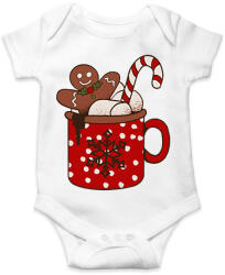 printfashion Karácsonyi forró csoki - Baba Body - Fehér (10142871)