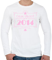 printfashion csillag-2014-pink - Férfi hosszú ujjú póló - Fehér (556919)