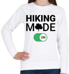 printfashion Hiking mode on! - Női pulóver - Fehér (11450154)