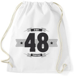 printfashion b-day-48-dark-lightgrey - Sportzsák, Tornazsák - Fehér (512220)