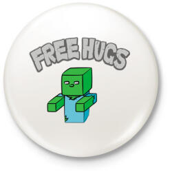 printfashion Free Hugs - Kitűző, hűtőmágnes - Fehér (3088687)
