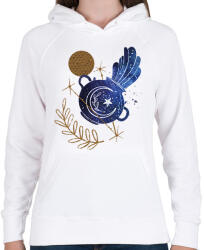 printfashion Vízöntő - Női kapucnis pulóver - Fehér (6259631)