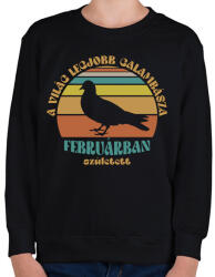 printfashion Legjobb galambász - Hónappal - Gyerek pulóver - Fekete (11674807)