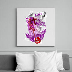 printfashion LOVE - Vászonkép - Fehér (6621674)