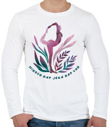 printfashion Minden nap jóga nap van - Férfi hosszú ujjú póló - Fehér (6873661)