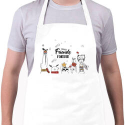 printfashion Friends forever - Kötény - Fehér (14973765)