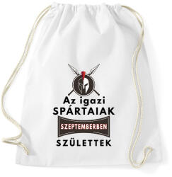 printfashion Az igazi Spártaiak Szeptemberben születtek! - Sportzsák, Tornazsák - Fehér (2616088)