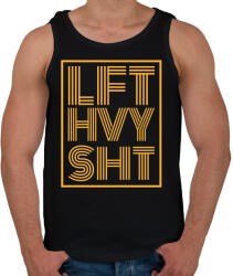 printfashion Lift heavy sh. t - Férfi atléta - Fekete (11717623)