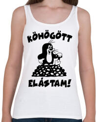 printfashion Kisvakond - köhögött, elástam! - Női atléta - Fehér (2550502)